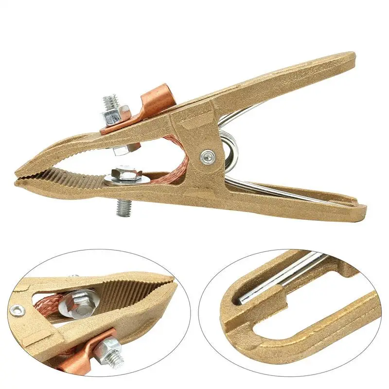 Grounding Clamp A-Shape Soldering Earth Clip 260/300/500A Welding Ground Copper Clamp For Welder For MIG MMA TIG ARC Cutting