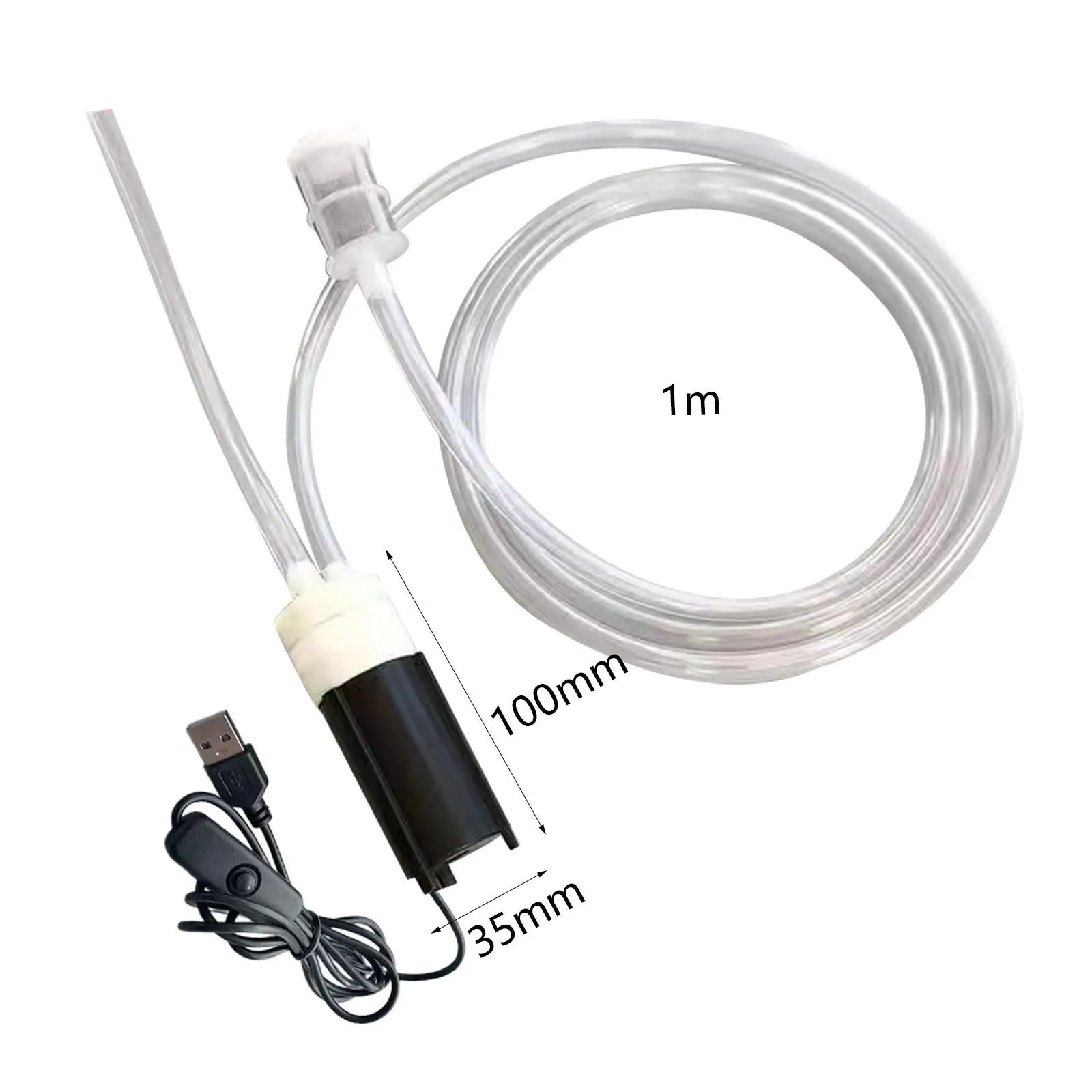Portable Liquor Suction Device,Electric Wines Pump,Easy to Use Wines Making Supplies Powerful Soft Tube Brewings Siphon Pump