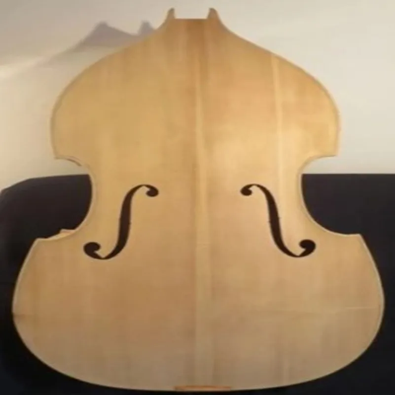 Hand carved unfinished upright bass 3/4,spurce top/Plywood back