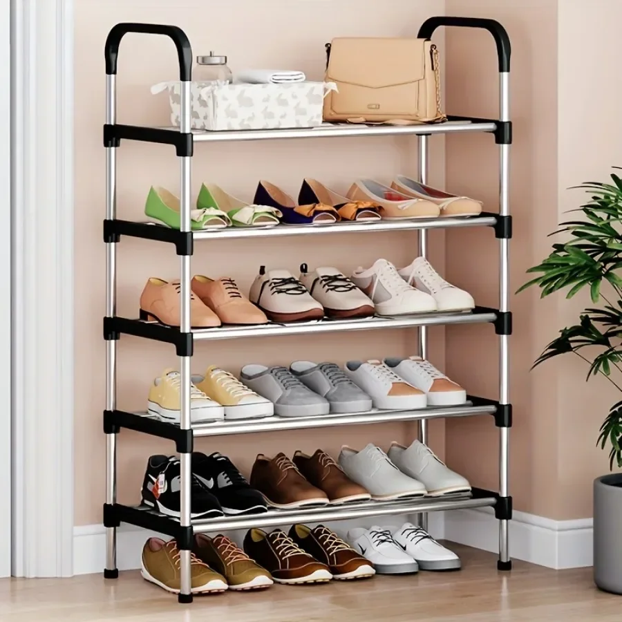 Space-Saving Multi-Layer Shoe Rack Easy Assembly Metal & Plastic Perfect For Entryway Hallway Bedroom Living Room shoe rack shoe organizer