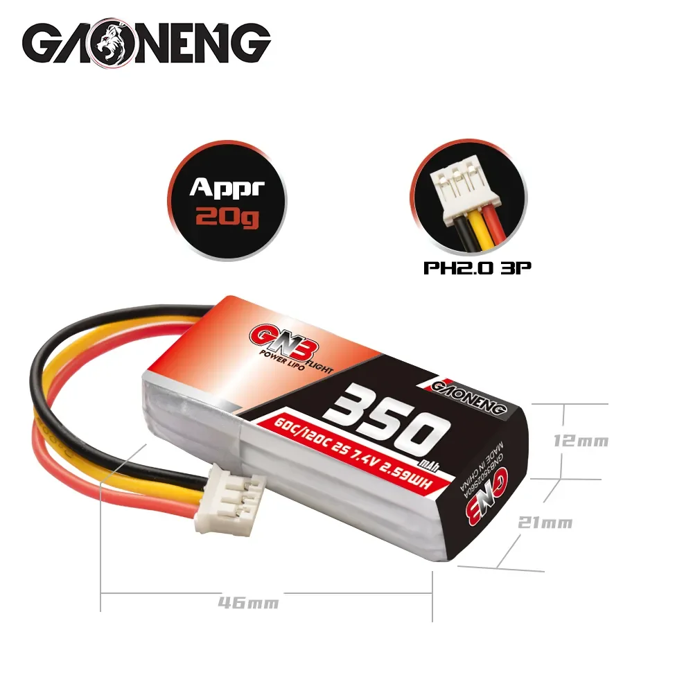 Lot de batteries LiPo 2S 350mAh XT30/PH2.0 empilées, parfait pour drone RC hélicoptère, achat en pack.
