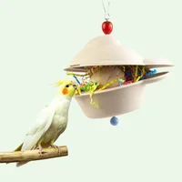 Bird Chewing Paper/ Rattan Toy Small Parrot Hanging Parrot Molar Toy for Cage 2