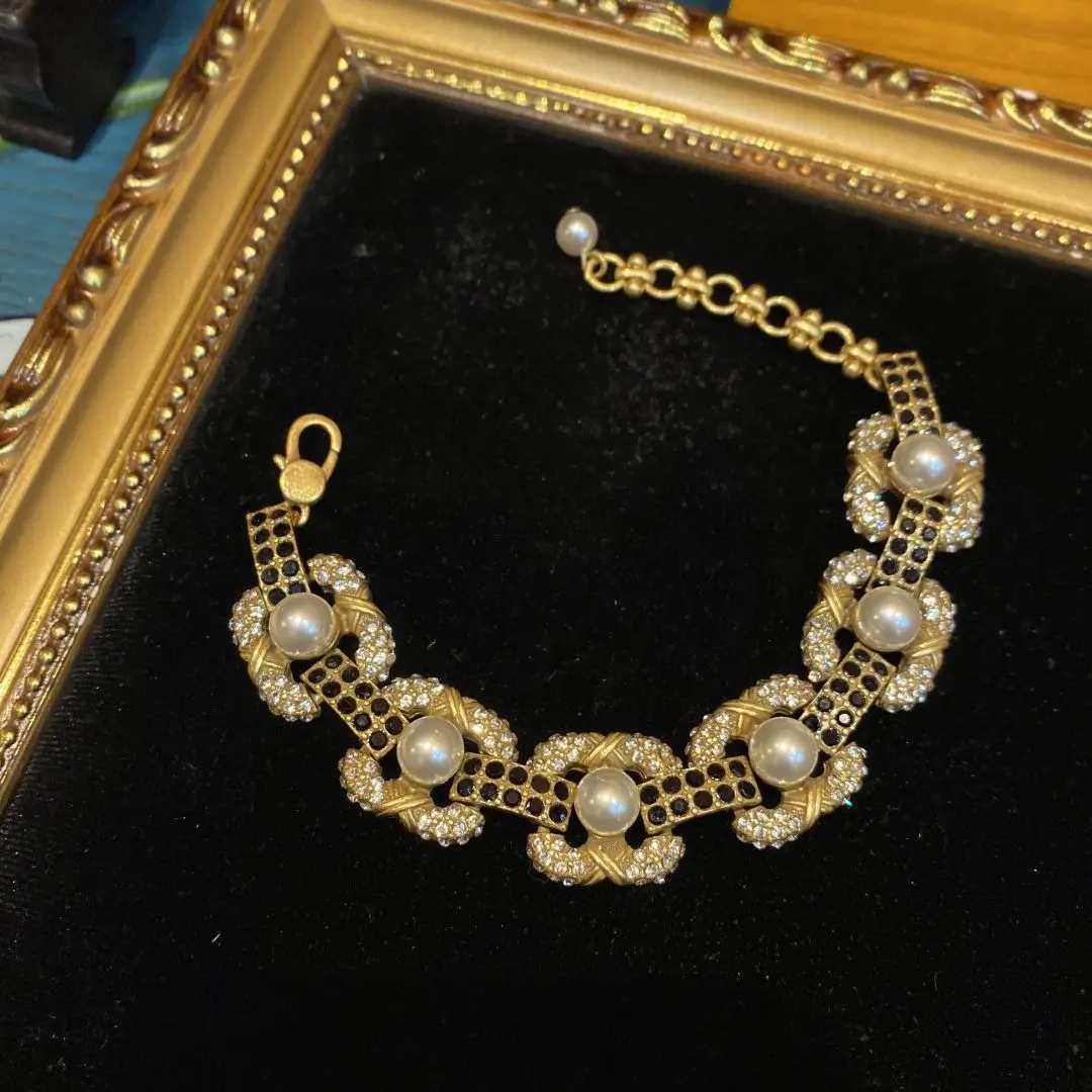 Bijou Vintage Occasion Collier Chaîne Filigranée Plaqué Or Jaune Vintage - Bijou Occasion - Style Rétro Bracelet En Or