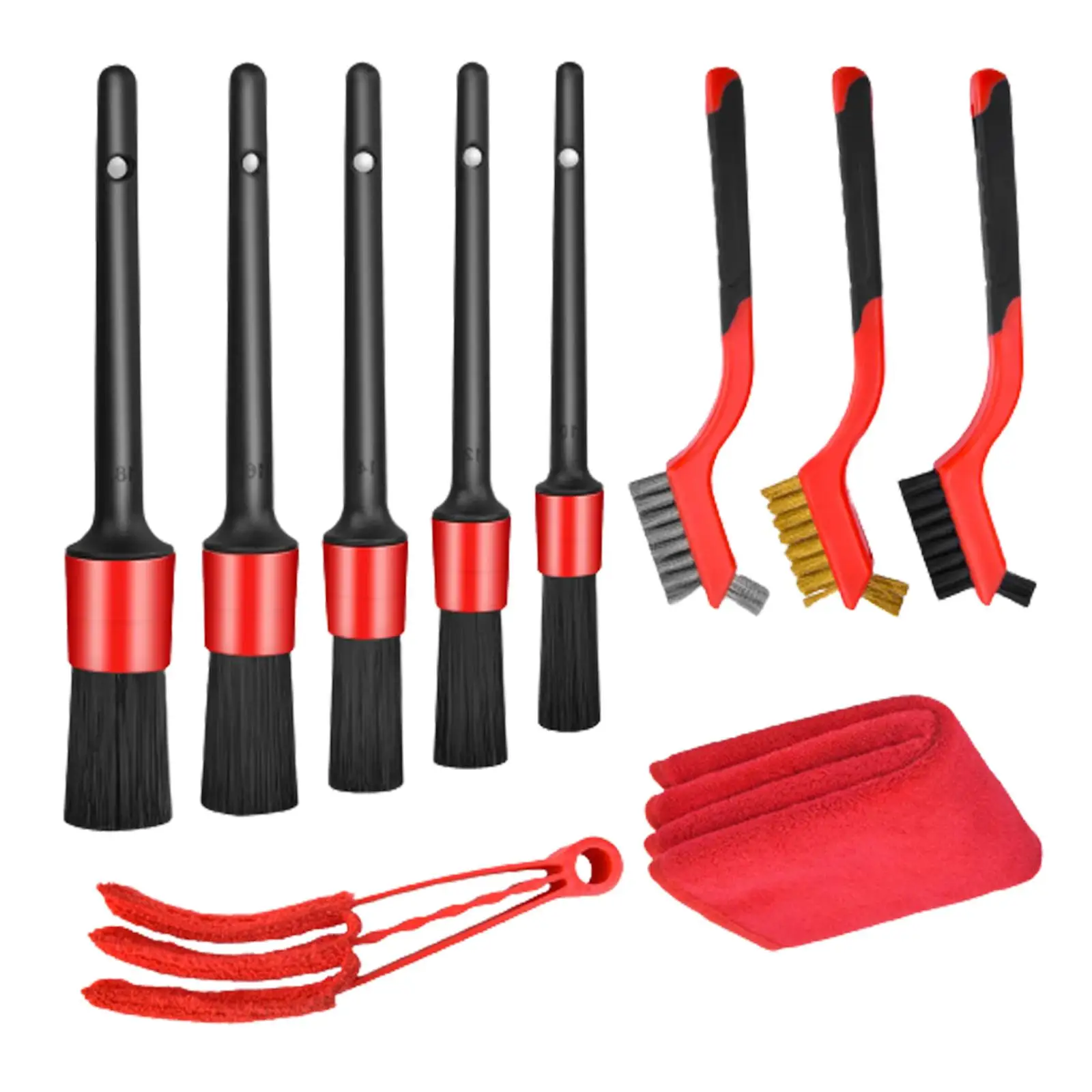 

10x Car Detailing Kit Detailing Brush Set for Car Air Vent Rim Cleaning