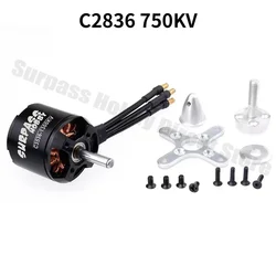 High-Performance Surpass Hobby Brushless Motor for RC Aircraft and Drones (C2836 750KV)