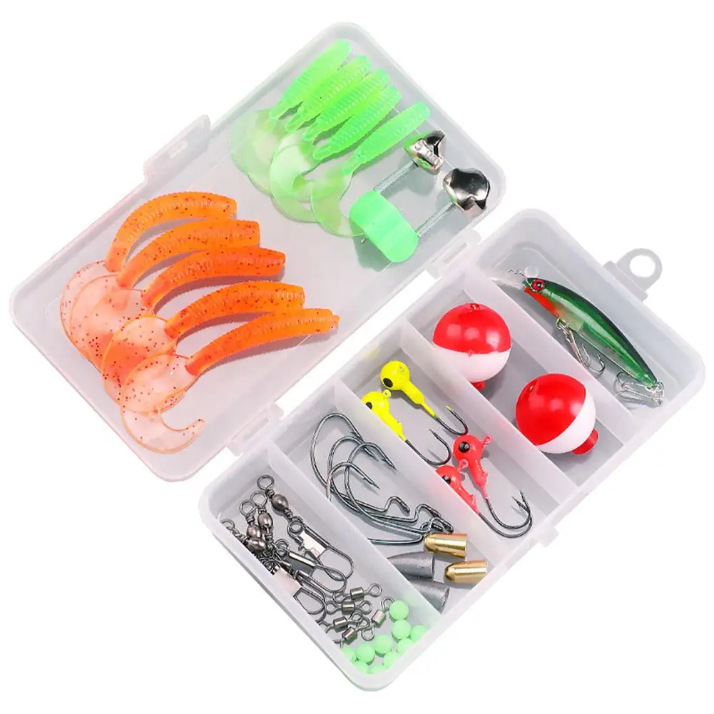 

Fishing Accessories 46pcs Fishing Lures Baits Tackle Kit With Storage Box Suitable For Freshwater Saltwater