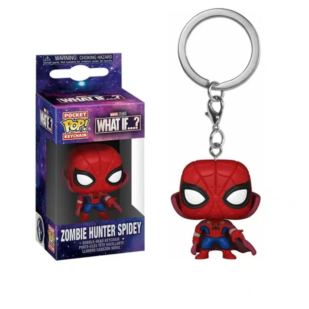 FUNKO Keychain Spider-Man: Across The Spider-Verse Multiple Forms Q-version Model Periphery Collection Pocket Keychain Kid Gift 4