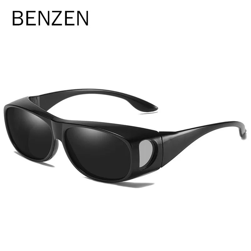 

BENZEN Fit Over Wrap Sunglasses Polarized Lens Wear Over Eyeglasses 100% UV Protection for Men and Women 9631