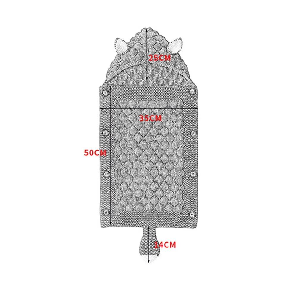 New Baby Winter Swaddle Wrap Blankets Knitted Toddler Infant Baby Swaddle Kids Warm Stroller Crib Envelope Newborn Blankets