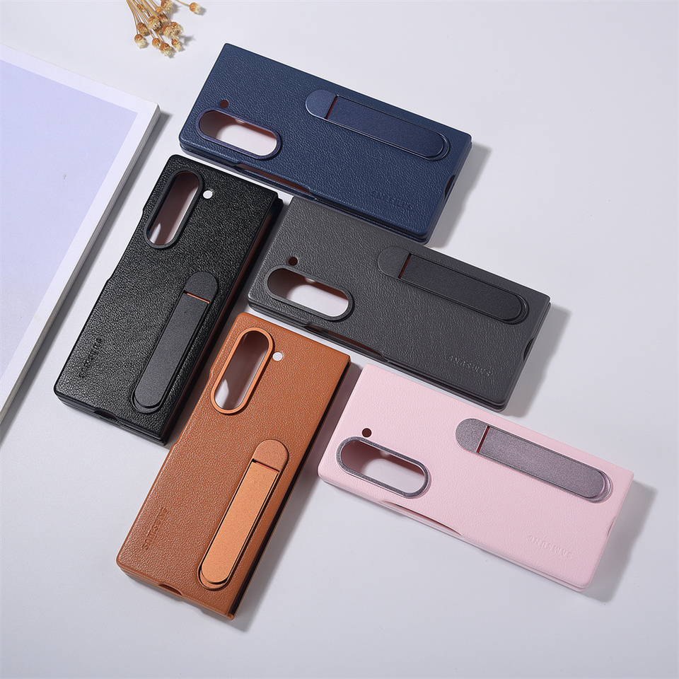 Leather Stand Mobile Phone Case Cover for Samsung Galaxy Z Fold 6 Soft High Quality Kindsuit Back Protective Shell SM-F956 Funda