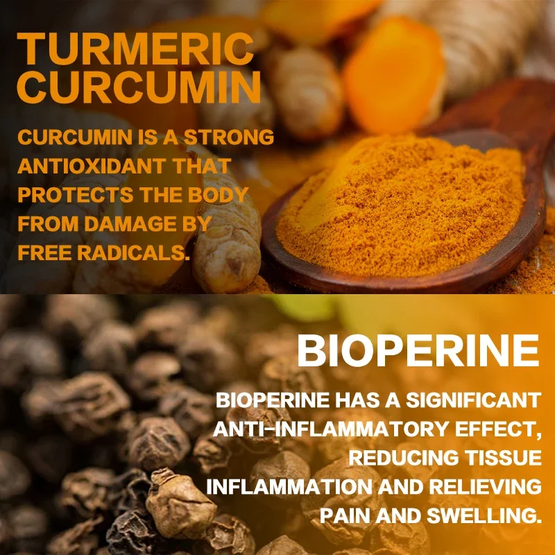 Turmeric Curcumin Capsules with 95% Curcuminoids for Joint Brain Cognitive & Digestive Health Antioxidant