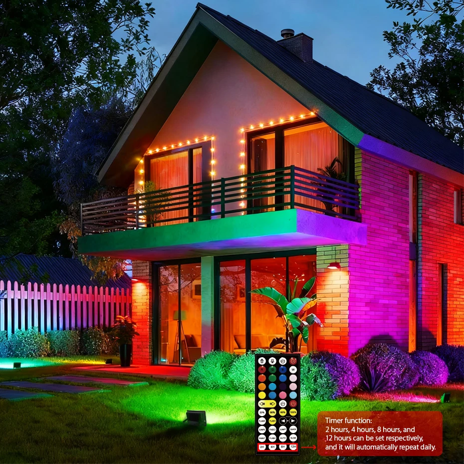 Led RGB Flood Light 30W 50W 80W IP66 EU/US/AU/UK Outdoor Floodlight S7f0983b49d704412921cdd4ac9c13386F