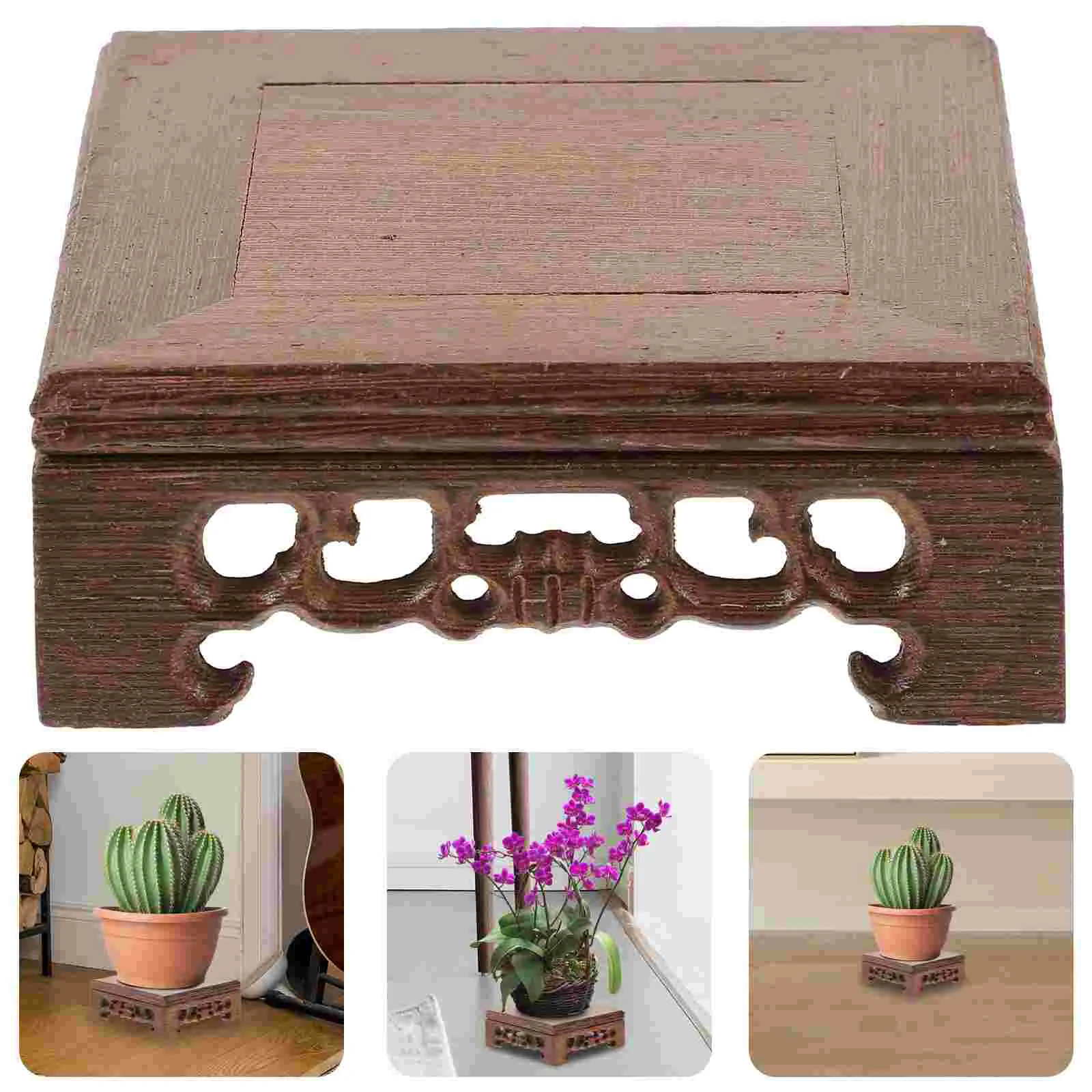 

Wooden Display Base Decorative Statue Buddha Figurines Display Base Teapot Holder Gift Support Home Decoration