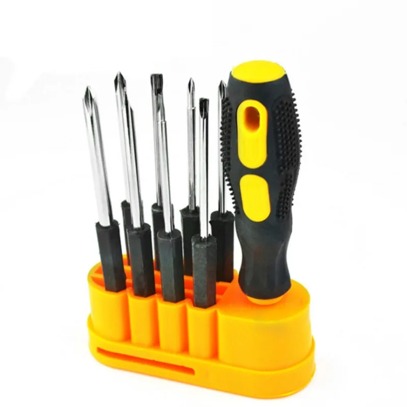 

10Pcs Set Change-Head Screwdriver Kit Cone Flat Head Multifunctional For Electronics Furniture Appliance Vehicle Repair Tools