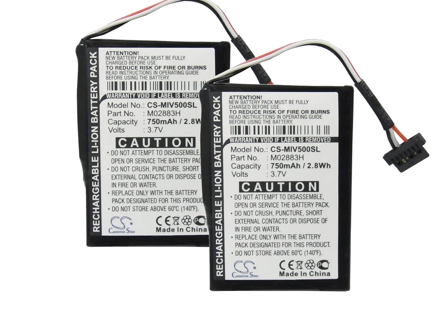 2 упаковки 580 мА аккумулятор для Mitac Mio Moov 338040000014 Spirit 6900LM M02883H N393-5000 | Электроника