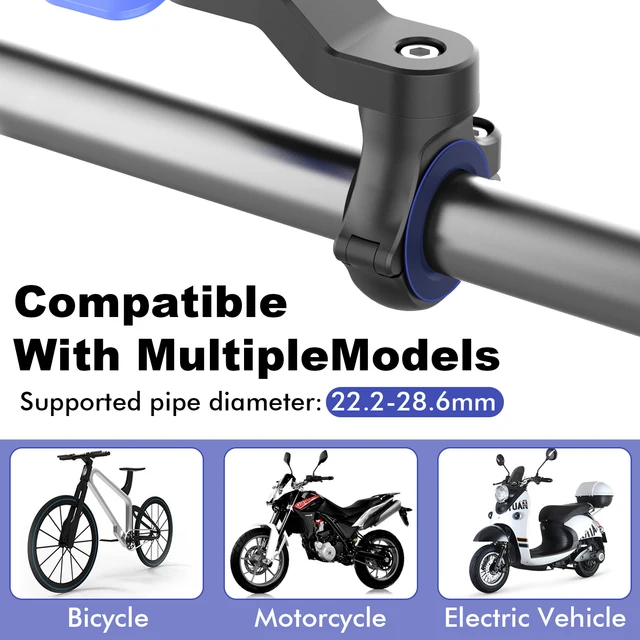 Universal Bicycle Mount for Bicycle and Motorcycle Phone Holder, Mobile Phone Holder for MTB 360° Rotatable for MTB or Road Bike