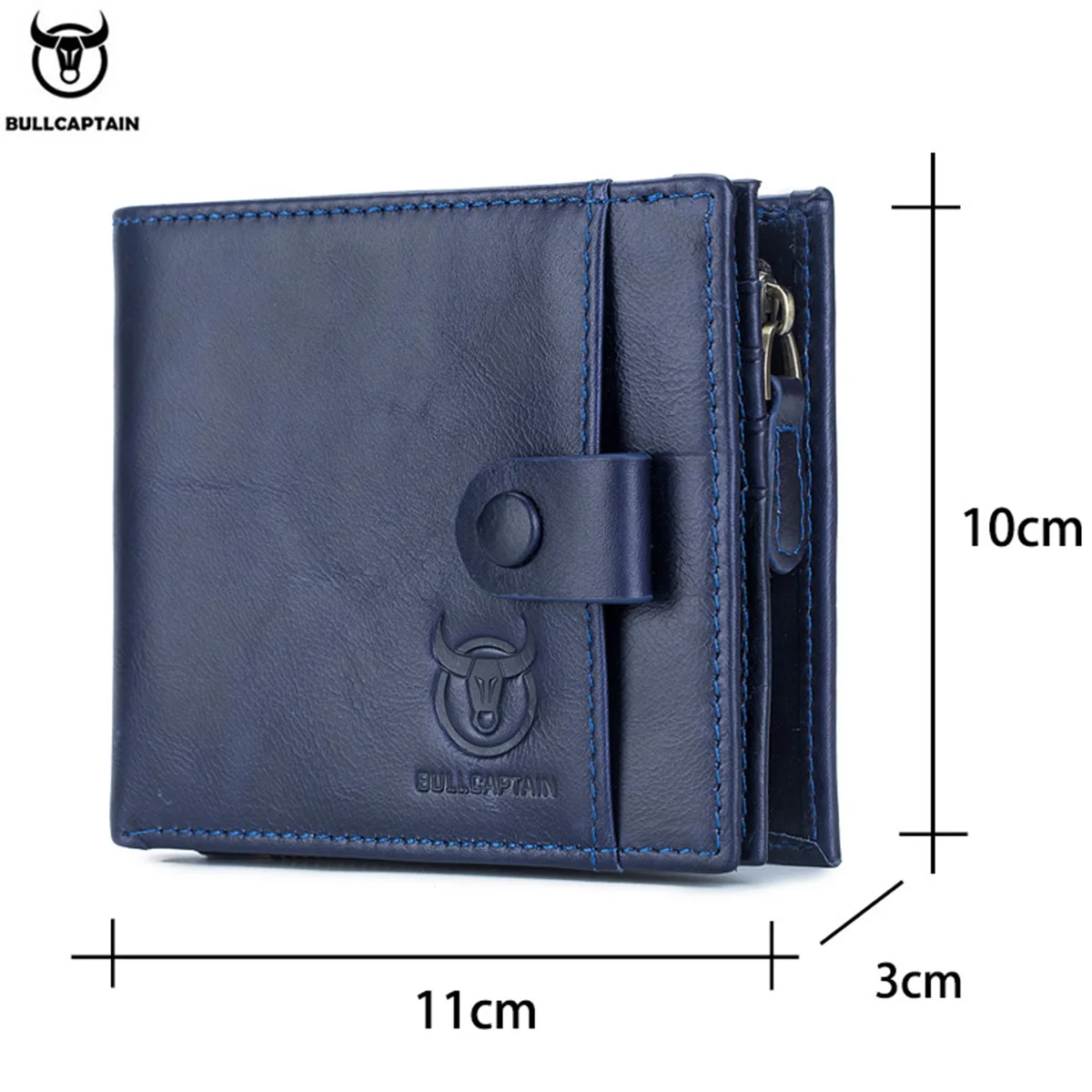 Bullcaptain Men's Wallet Rfid Vintage Genuine Leather Wallets for Men Credit Card Holder Purse Money Bag Wallet Man ﻿ 2
