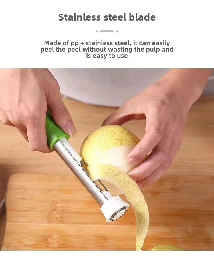 2025 New 2 in 1 Apple Peeler Telescopic Stainless Steel Apple Core Remover Fruit Corer Apple Seed Remover Kitchen Gadgets Tool