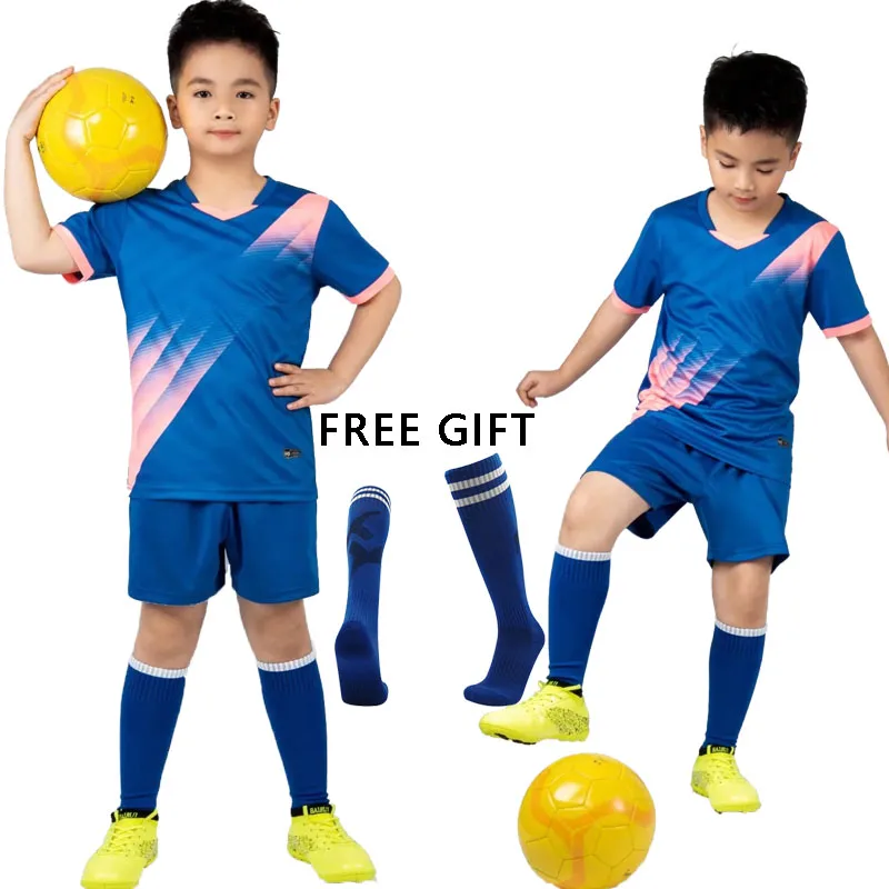 Football Uniform Sports Uniform Sets Kids Football Uniforms Boys Girl Soccer Sports Uniform Boys Football Jersey tracksuit Children's Football Suit Socks