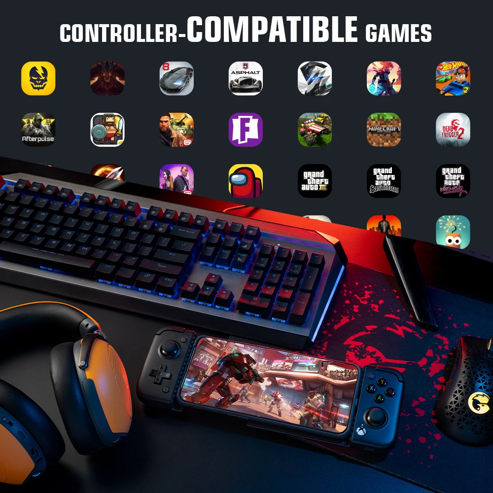 Contrôleur de jeu mobile / manette de jeu pour Android Usb-c: Xbox Game  Pass Ultimate, Xcloud, Stadia, Geforce Now, Luna - Charge passthrough -  Faible latence Ph