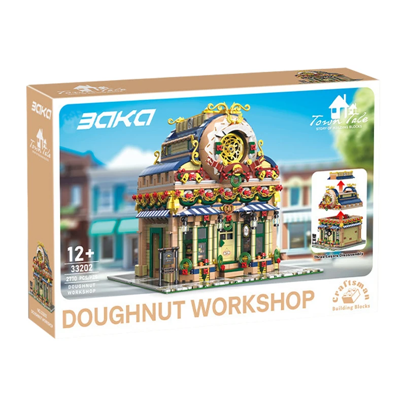 

Новинка 33202, конструктор MOC Idea с изображением десертов, мастерская, строительные блоки, конструктор, Детские модели, игрушки, Набор рождественских подарков