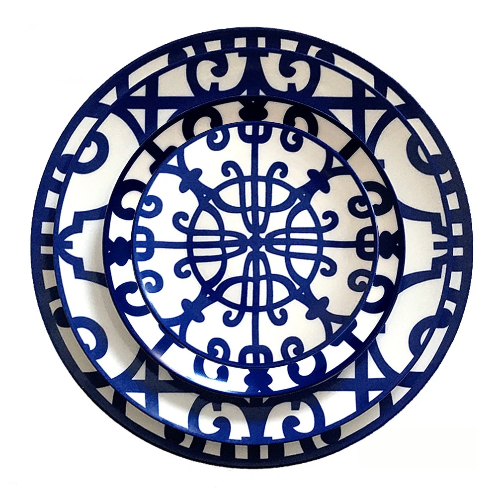 Ceramic Dessert Plates Ceramic Plate Hand-Painted Red Art Creative Round Ins Style Tableware H Dinner Plates Set Charger Plates For Wedding Pasta