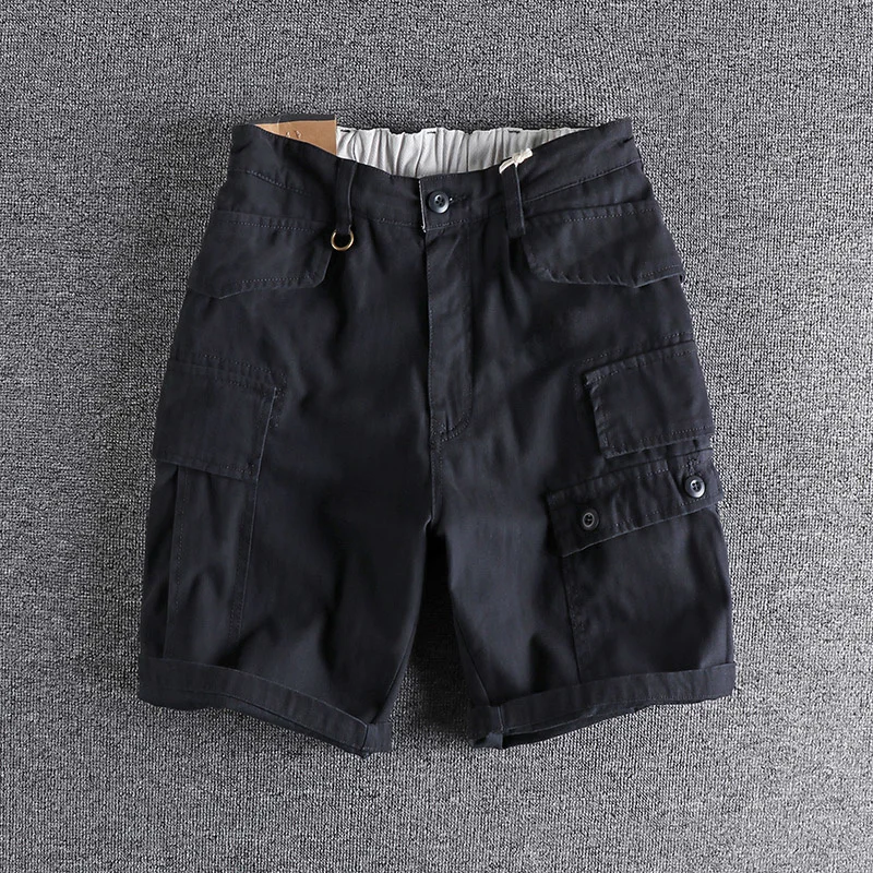 

washed Float woven design heavy American fashion casual shorts men's new youth frock pants in summer