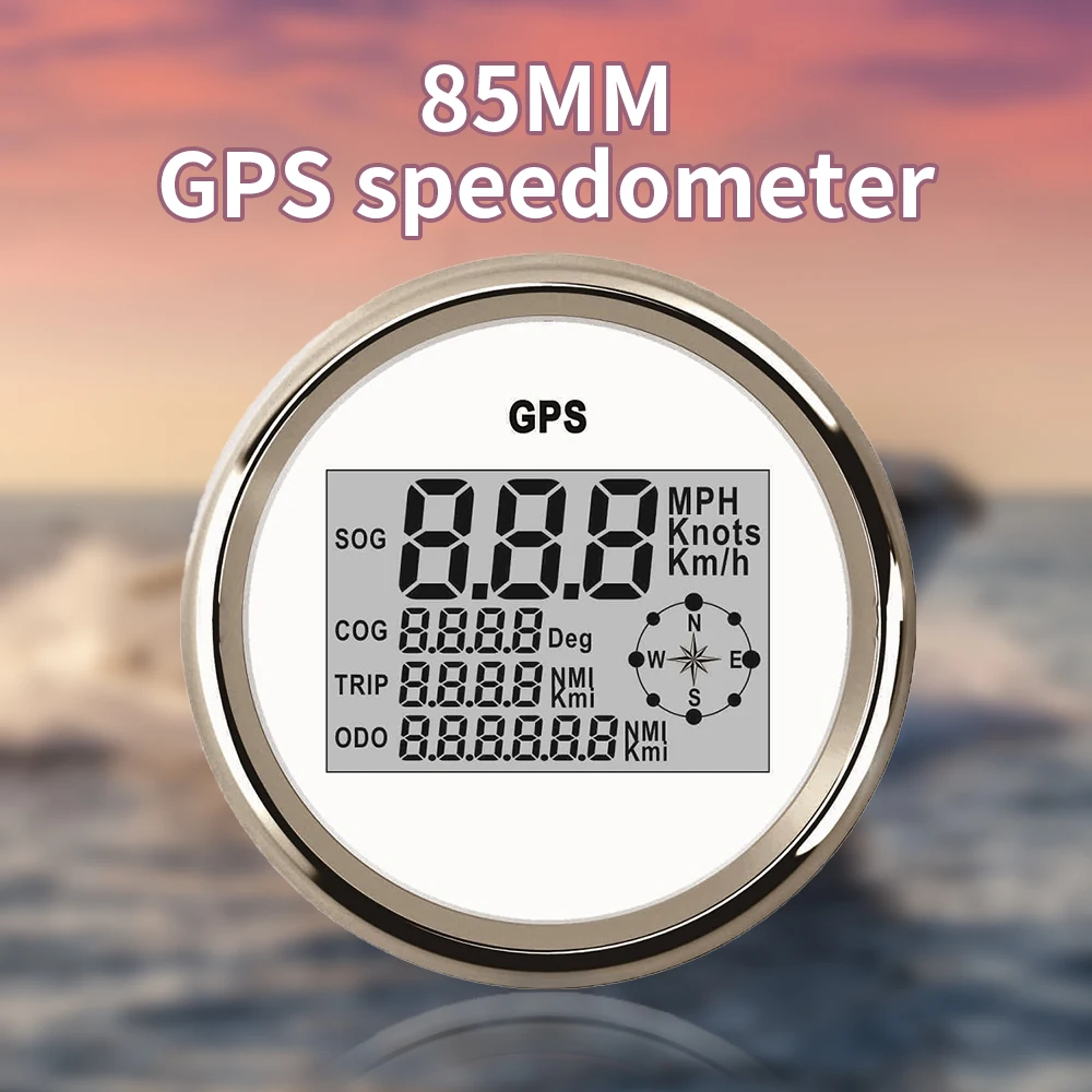Цифровой GPS Спидометр 85 мм одометр 0-999 узлов км/ч миль/ч 12 В/24 В с подсветкой для