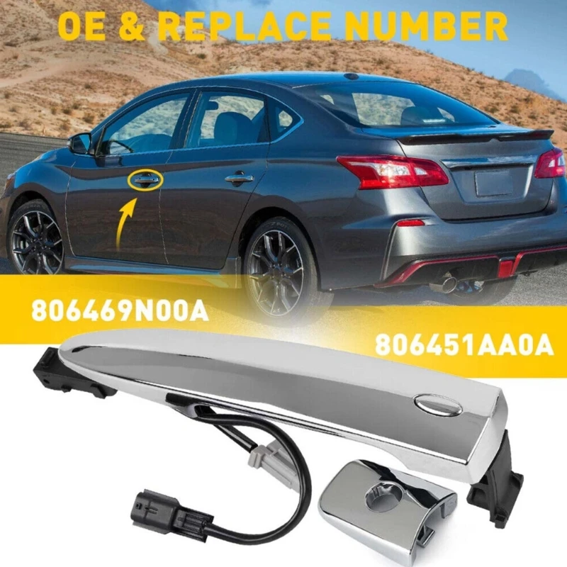 

Outside Exterior Door Handles Cover Frame Car Decor Waterproof Compatible For Leaf Maxima 806469N00A 806451AA0A 12459871