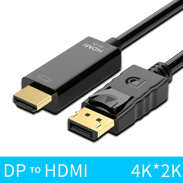 Unidirectional DisplayPort to HDMI Adapter Cable (DP to HDMI) 3 Feet 