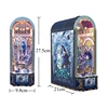 DIY Book Nook Wooden Miniature Model Kit Game Xiao'qiao Dream Bookend Assembled 3D Puzzle Bookshelf Home Decor Friends Gifts 6