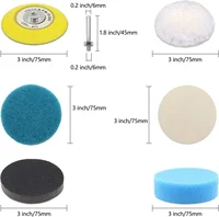 41Pcs Car Headlight Restoration Kit 3 Inch Car Polishing Sanding Discs With 1/4 Inch Shank Backing Pad Scouring Pads Buffing 1