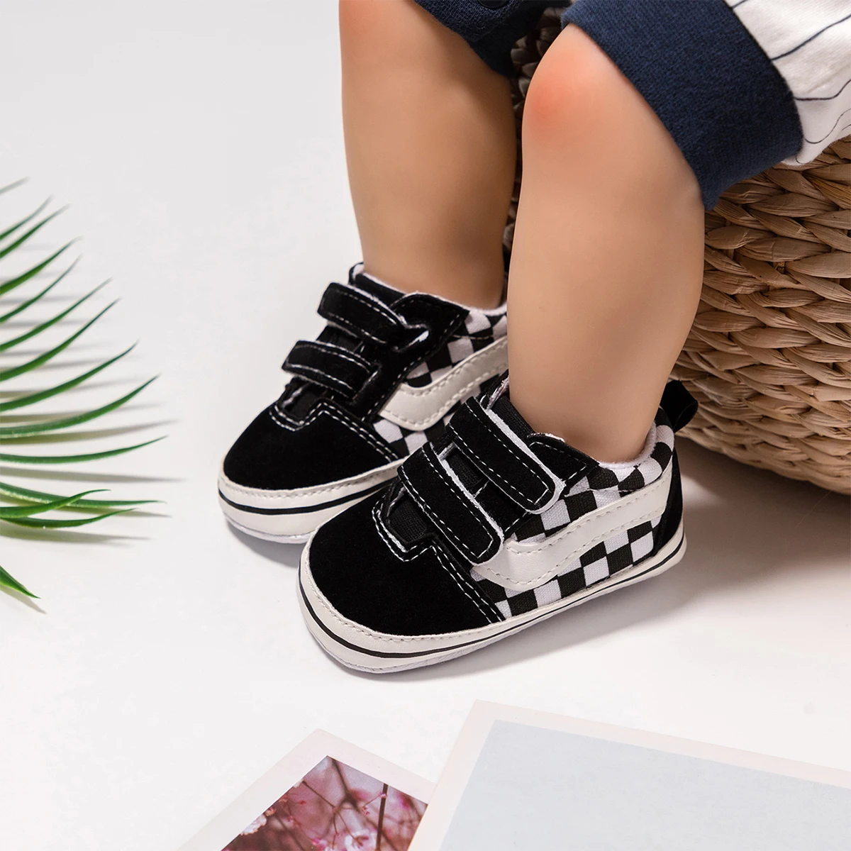 Canvas Sneakers KIDSUN Newborn Baby Anti-slip Soft Baby Boy Girl Sneakers Casual Toddler First Walkers Crib Shoes