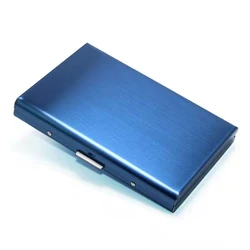 Minimalist RFID-Blocking Aluminum Wallet with Money Clip (Blue)