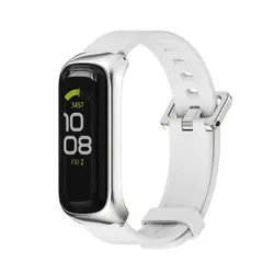 Leather Sport Strap Replacement Band - Galaxy Fit 2 (Silicone White)
