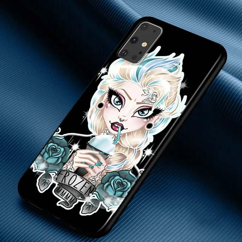 thumbnail image 1 of Funda de silicona suave para teléfono Samsung Galaxy S24 S23 S22 S21 S20 Ultra Plus Pro S10 S9 S8 S7 4G 5G con tatuaje de princesa de Disney, 1 of 5