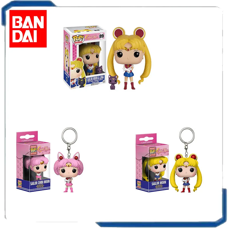 Bandai Funko Pop Sailor Moon Minecraft Portachiavi Lego Evangelion Anime Figure Games Pokemon Arceus