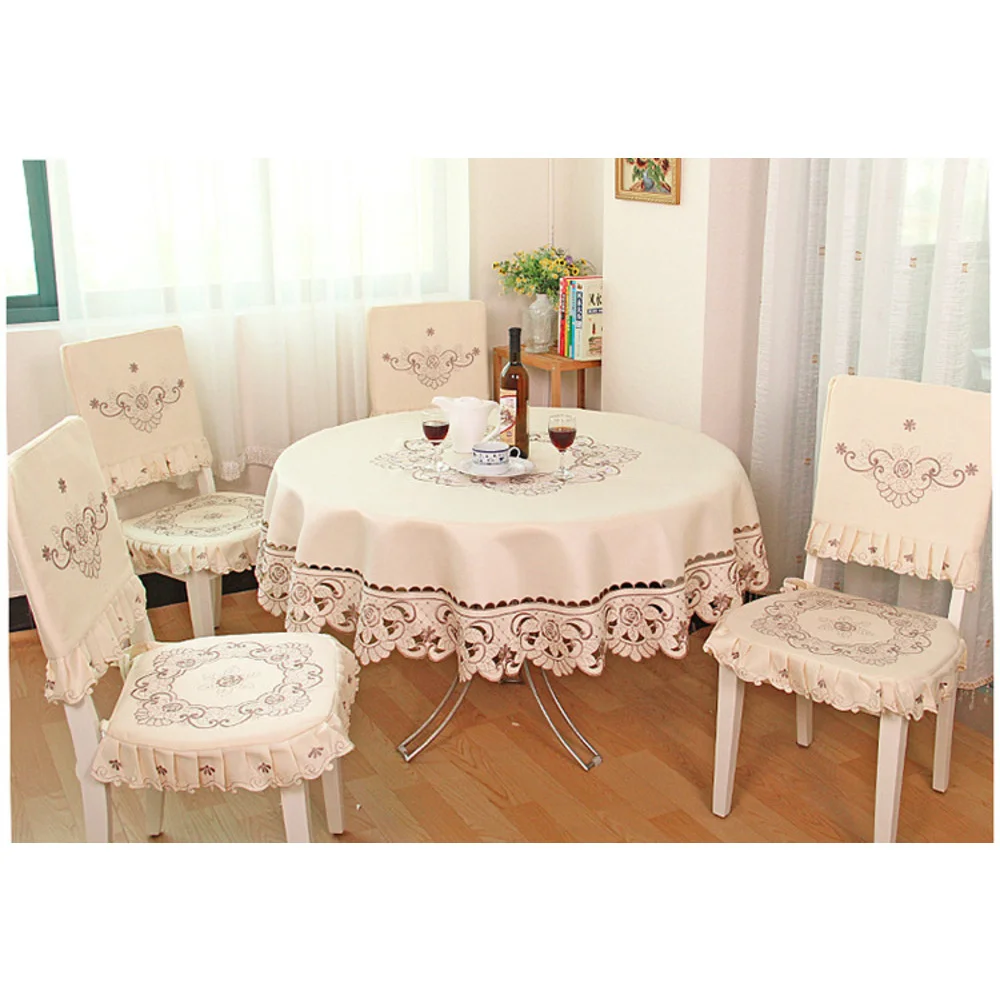 010 nappe brodée rurale de style européen, tissu, drapeau de table, housse de chaise_voghion.com