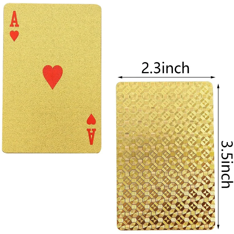 Las Vegas Gold Poker Playing Card Token 3.5" by 2.4" Full Poker  Deck Games