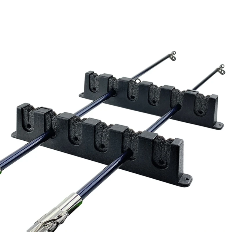 Portable Fishing Rod Rack Fishing Pole Storage Holder Wall Mount for Garage Carp Cabin Basement Holds 3/4/6 Rods M11 22 fishing rod holder fishing rod bracket fishing gear accessories