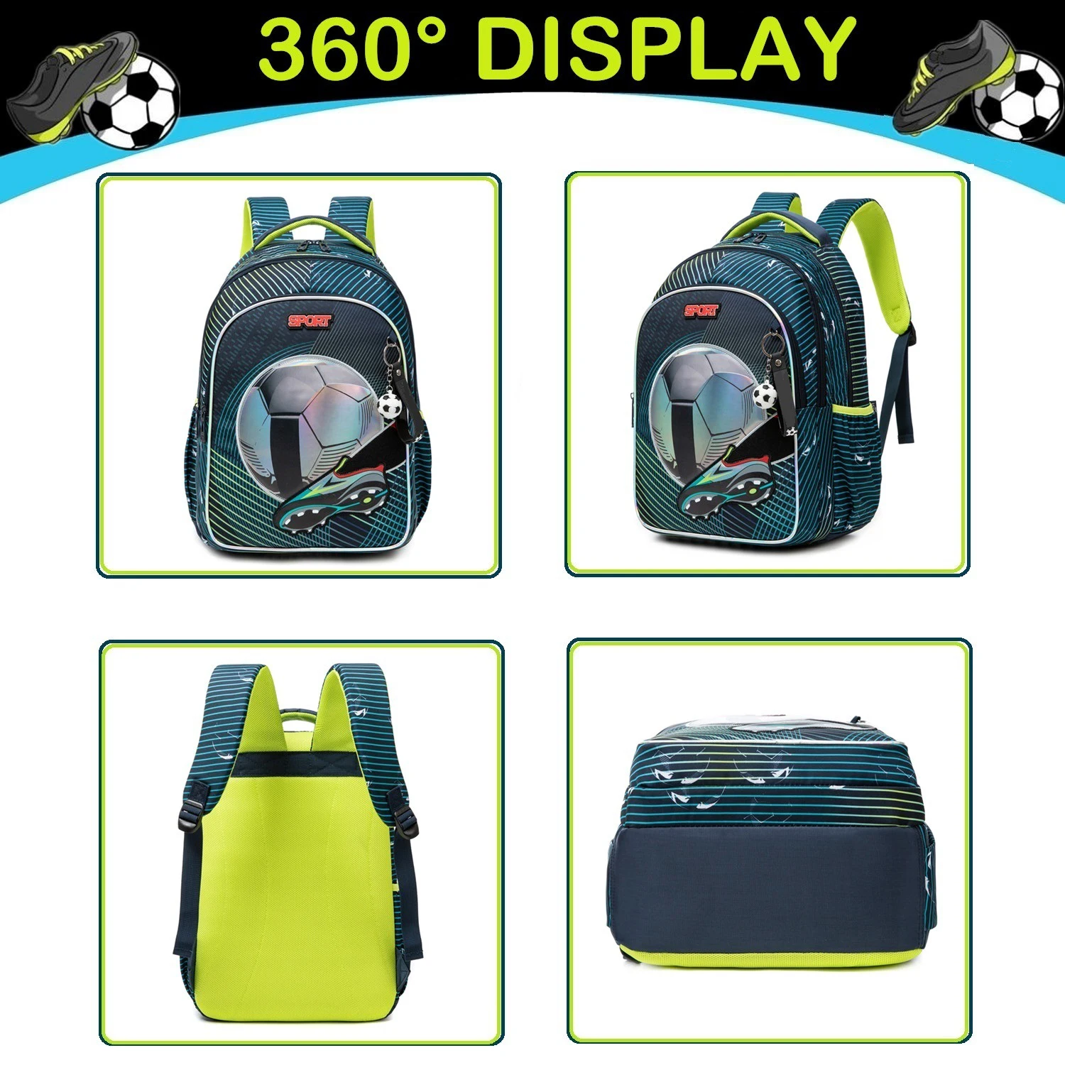 School Bags for Boys Elementary Students Backpack Set with Lunch Bag Pencil Case Kids Back to School Bookbag Mochilas 5