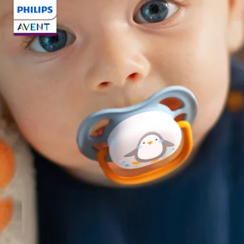 PHILIPS AVENT 아기 실리카 젤 진정 젖꼭지, 0-18 개월 신생아, 젖꼭지 환기, 냄새 없음
