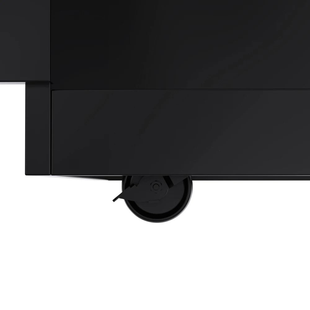 Servierwagen mit klappbarer Tischplatte, 120 x 46 (70) x 91 cm, mit Rollen und austauschbaren Holzbeinen, ideal für die Küche – Detail 19