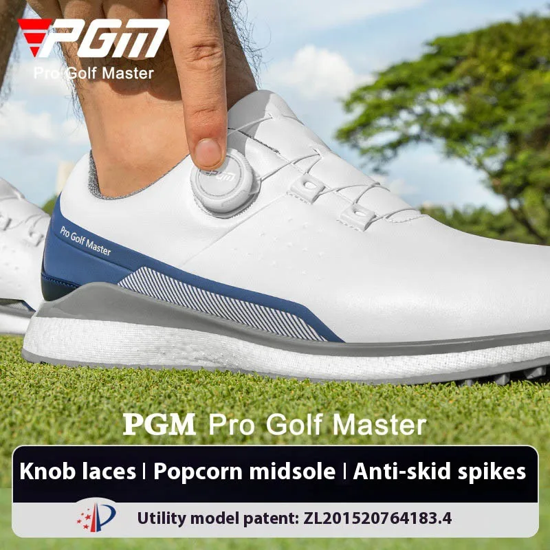 PGM Golf Shoes Summer Sports Men's Shoes Super Soft Popcorn Midsole Quick Lacing Golf Men's XZ377