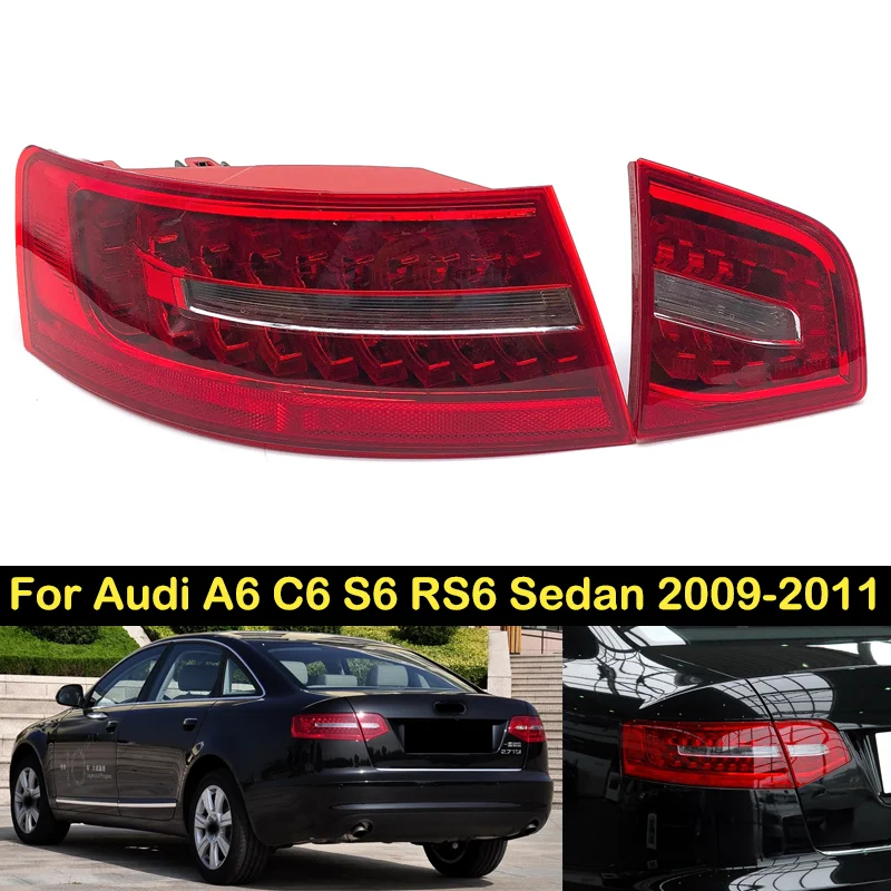 

DECHO LED Taillight For Audi A6 C6 S6 RS6 Sedan 2009 2010 2011 Brake Light Rear bumper Taillights taillamps tail light