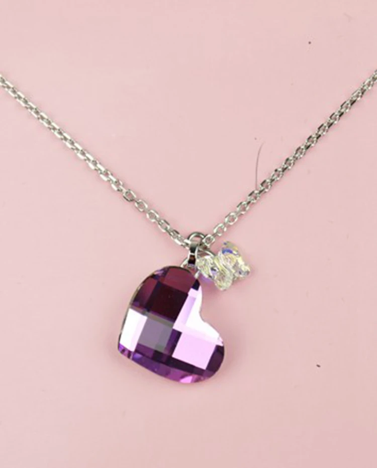 high quality Fashion Charm Cute Chain crystal Necklace Female Luxury Jewelry sets Gift Austrian  Necklace Earrings pendant women