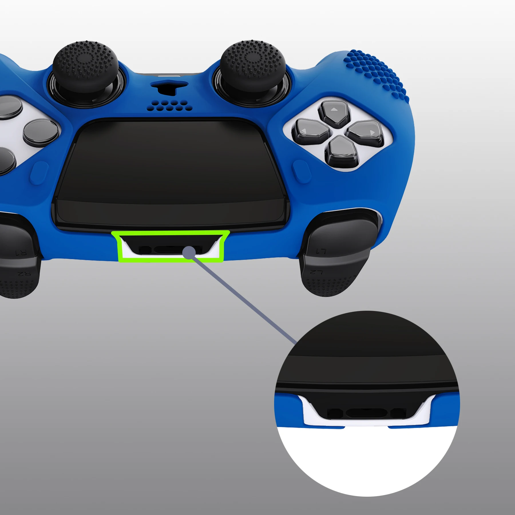 Capa de Silicone Antiderrapante Playvital Edição Cravejada 3d Estojo Protetor para Controle Ps5 Edge Pele com Tampas de Aperto do Polegar - Image 4