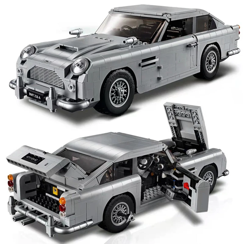1439pcs 스포츠카 빌딩 블록 007 애스턴 마틴 조립 모델 호환 10262 세트 차량 브릭 장난감 소년 선물용