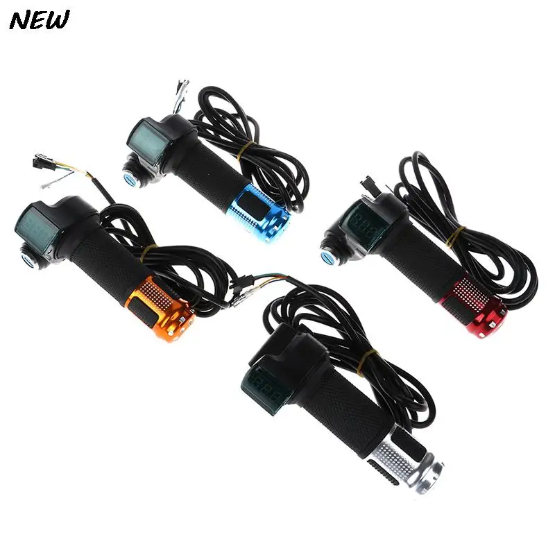 Universal Electric Bike Twist Throttle with LCD Display and Handle Grip (12-96V)
