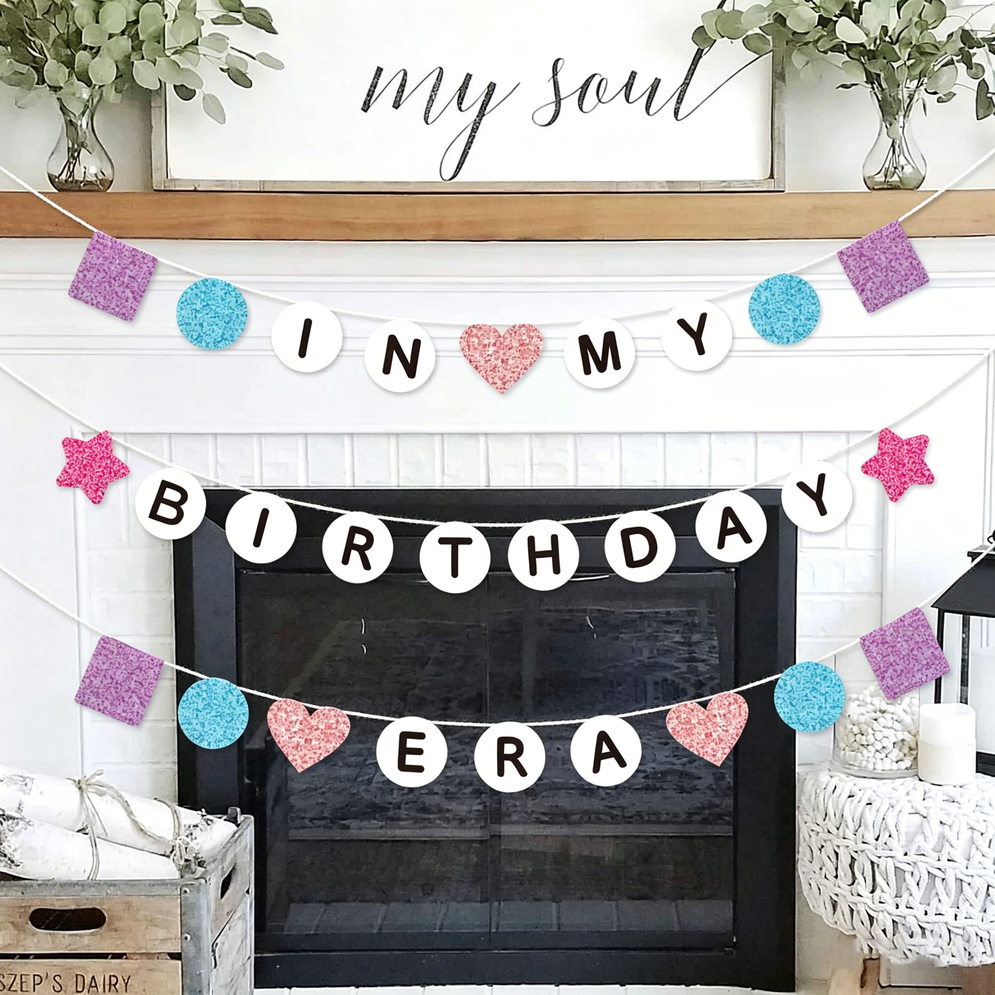 In My Birthday Era Banner Eras Geburtstagsparty-Dekoration, Geburtstags-Fotokabinen-Hintergrund, HBD-Schild, Freundschaftsarmband-Zubehör